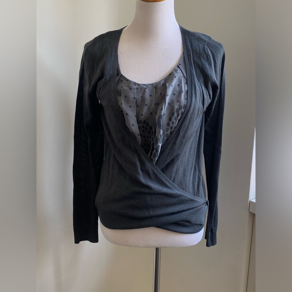 Comptoir des Cotonniers Faux Wrap Blouse Sweater Top - Size XS